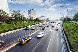 civil traffic in city
